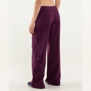 Lululemon Still wide leg pants in plum
